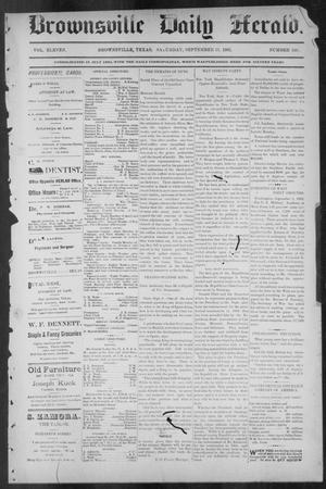 Primary view of object titled 'Brownsville Daily Herald (Brownsville, Tex.), Vol. ELEVEN, No. 169, Ed. 1, Saturday, September 13, 1902'.