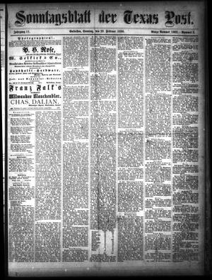 Sonntagsblatt Der Texas Post. (Galveston, Tex.), Vol. 11, No. 3, Ed. 1 Sunday, February 29, 1880