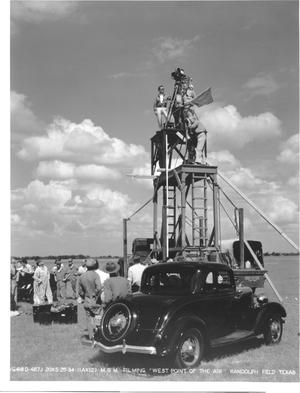 Primary view of object titled 'Filming of "West Point of the Air"'.