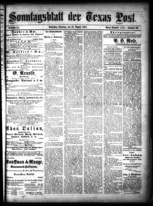 Sonntagsblatt Der Texas Post. (Galveston, Tex.), Vol. 11, No. 29, Ed. 1 Sunday, August 29, 1880