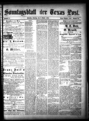 Sonntagsblatt Der Texas Post. (Galveston, Tex.), Vol. 11, No. 34, Ed. 1 Sunday, October 3, 1880
