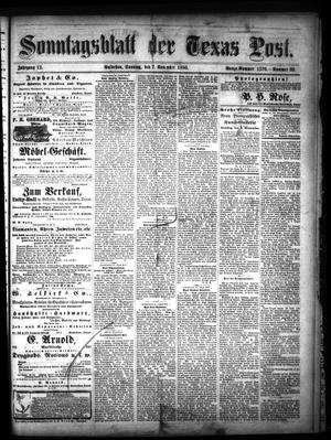 Sonntagsblatt Der Texas Post. (Galveston, Tex.), Vol. 12, No. 39, Ed. 1 Sunday, November 7, 1880
