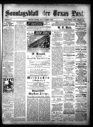 Sonntagsblatt Der Texas Post. (Galveston, Tex.), Vol. 12, No. 44, Ed. 1 Sunday, December 12, 1880