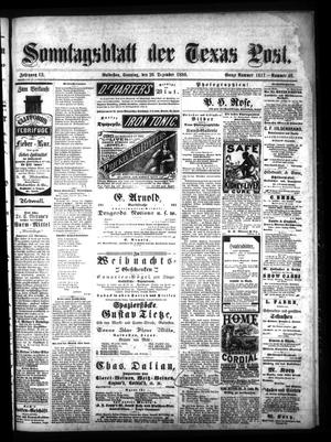 Sonntagsblatt Der Texas Post. (Galveston, Tex.), Vol. 12, No. 46, Ed. 1 Sunday, December 26, 1880