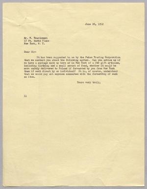 [Letter from I. H. Kempner to W. Twardowski, June 26, 1952]