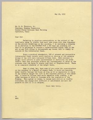 [Letter from I. H. Kempner to E. H. Thornton, Jr., May 20, 1952]