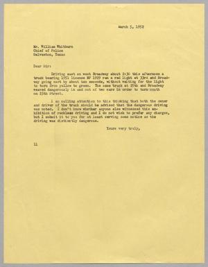 [Letter from I. H. Kempner to William Whitburn, March 5, 1952]