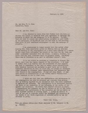 [Letter from I. H. Kempner to Mr. and Mrs. W. N. Zinn, February 6, 1952]