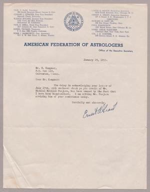 [Letter from Ernest A. Grant to H. Kempner, January 29, 1953]