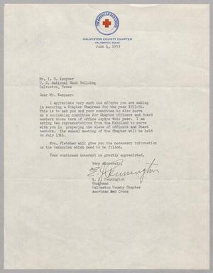 [Letter from E. J. Pennington to I. H. Kempner, June 4, 1953]