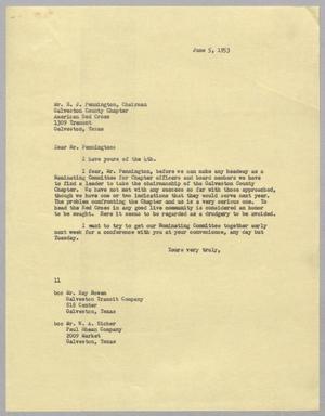[Letter from I. H. Kempner to E. J. Pennington, June 5, 1953]