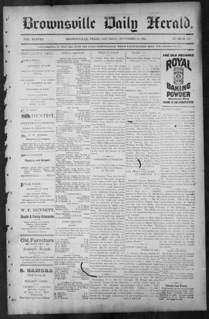 Primary view of object titled 'Brownsville Daily Herald (Brownsville, Tex.), Vol. ELEVEN, No. 223, Ed. 1, Saturday, November 15, 1902'.