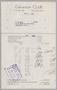 Primary view of [Invoice for Annual Dues: Galveston CLUB, 1952]