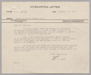 [Inter-Office Letter from Thomas L. James to I. H. Kempner, December 29, 1952]