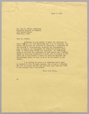 [Letter from I. H. Kempner to John H. McCray, March 7, 1957]