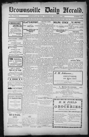 Brownsville Daily Herald (Brownsville, Tex.), Vol. TWELVE, No. 129, Ed. 1, Wednesday, December 2, 1903