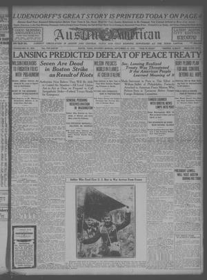 Austin American (Austin, Tex.), Ed. 1 Saturday, September 13, 1919