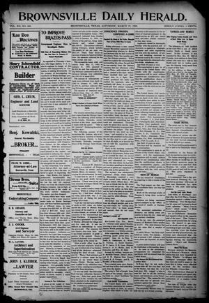 Primary view of object titled 'Brownsville Daily Herald (Brownsville, Tex.), Vol. 12, No. 400, Ed. 1, Saturday, March 19, 1904'.