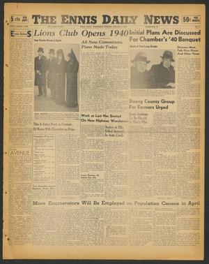 The Ennis Daily News (Ennis, Tex.), Vol. 48, No. 3, Ed. 1 Wednesday, January 3, 1940