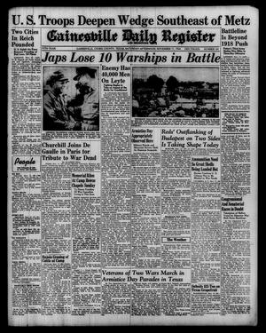 Primary view of object titled 'Gainesville Daily Register and Messenger (Gainesville, Tex.), Vol. 55, No. 64, Ed. 1 Saturday, November 11, 1944'.