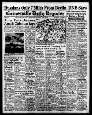 Primary view of object titled 'Gainesville Daily Register and Messenger (Gainesville, Tex.), Vol. 55, No. 201, Ed. 1 Friday, April 20, 1945'.