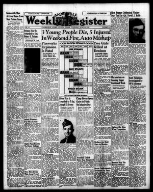 Primary view of object titled 'Gainesville Weekly Register (Gainesville, Tex.), Vol. 67, No. 49, Ed. 1 Thursday, June 14, 1945'.