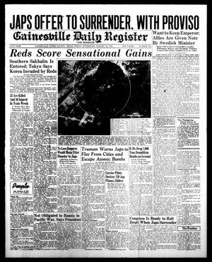 Gainesville Daily Register and Messenger (Gainesville, Tex.), Vol. 55, No. 296, Ed. 1 Friday, August 10, 1945