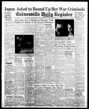 Primary view of object titled 'Gainesville Daily Register and Messenger (Gainesville, Tex.), Vol. 56, No. 13, Ed. 1 Thursday, September 13, 1945'.