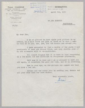 [Letter from Pierre Chardine to I. H. Kempner, April 8, 1953]