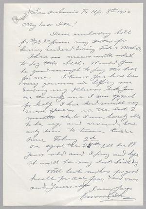 [Letter from Herman Cohen to I. H. Kempner, April 8, 1953]