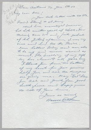 [Letter from Herman Cohen to I. H. Kempner, January 6, 1953]