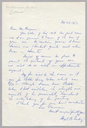 [Letter from Lloyd B. Embry to I. H. Kempner, November 24, 1953]