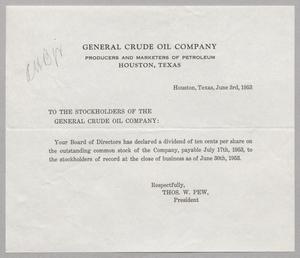 [Letter from General Crude Oil Company, June 3, 1953]