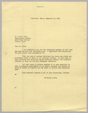 [Letter from I. H. Kempner to Morris Hite, December 17, 1953]