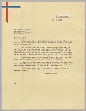 Primary view of [Letter from I. H. Kempner to Henry W. Haynes, June 8, 1953]