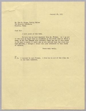 [Letter from I. H. Kempner to Don H. Hinga, January 26, 1953]