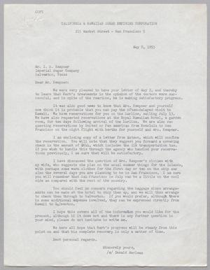 [Letter from Donald Maclean to I. H. Kempner, May 8, 1953]