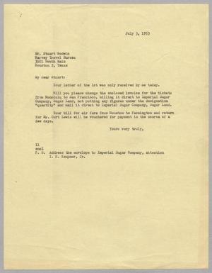 [Letter from I. H. Kempner to Stuart Godwin, July 3, 1953]
