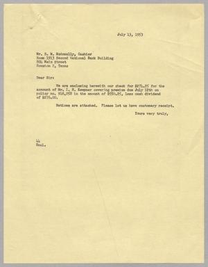 [Letter from A. H. Blackshear, Jr. to R. M. McAnnally, July 13, 1953]