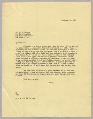 [Letter from I. H. Kempner to S. E. Kempner, December 29, 1953]
