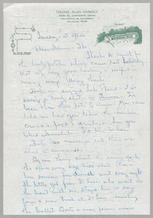 [Letter from Allen Kimberly to I. H. Kempner, September, 1953]