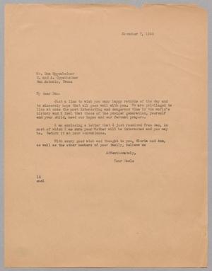 [Letter from I. H. Kempner to Dan Oppenheimer November 7, 1945]