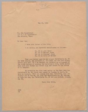 [Letter from I. H. Kempner to Dan Oppenheimer, May 19, 1945]