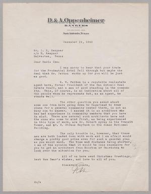 Primary view of object titled '[Letter from Dan Oppenheimer to I. H. Kempner, December 14, 1946]'.