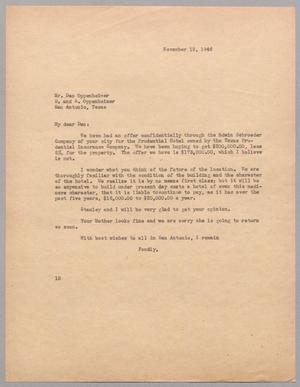 [Letter from I. H. Kempner to Dan Oppenheimer, November 19, 1946]
