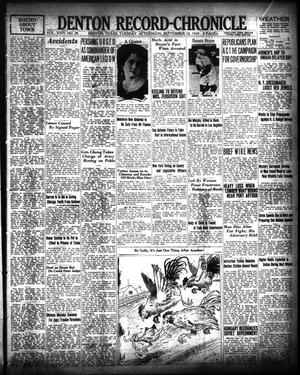 Denton Record-Chronicle (Denton, Tex.), Vol. 24, No. 28, Ed. 1 Tuesday, September 16, 1924