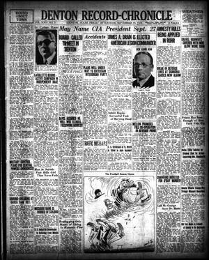 Denton Record-Chronicle (Denton, Tex.), Vol. 24, No. 31, Ed. 1 Friday, September 19, 1924