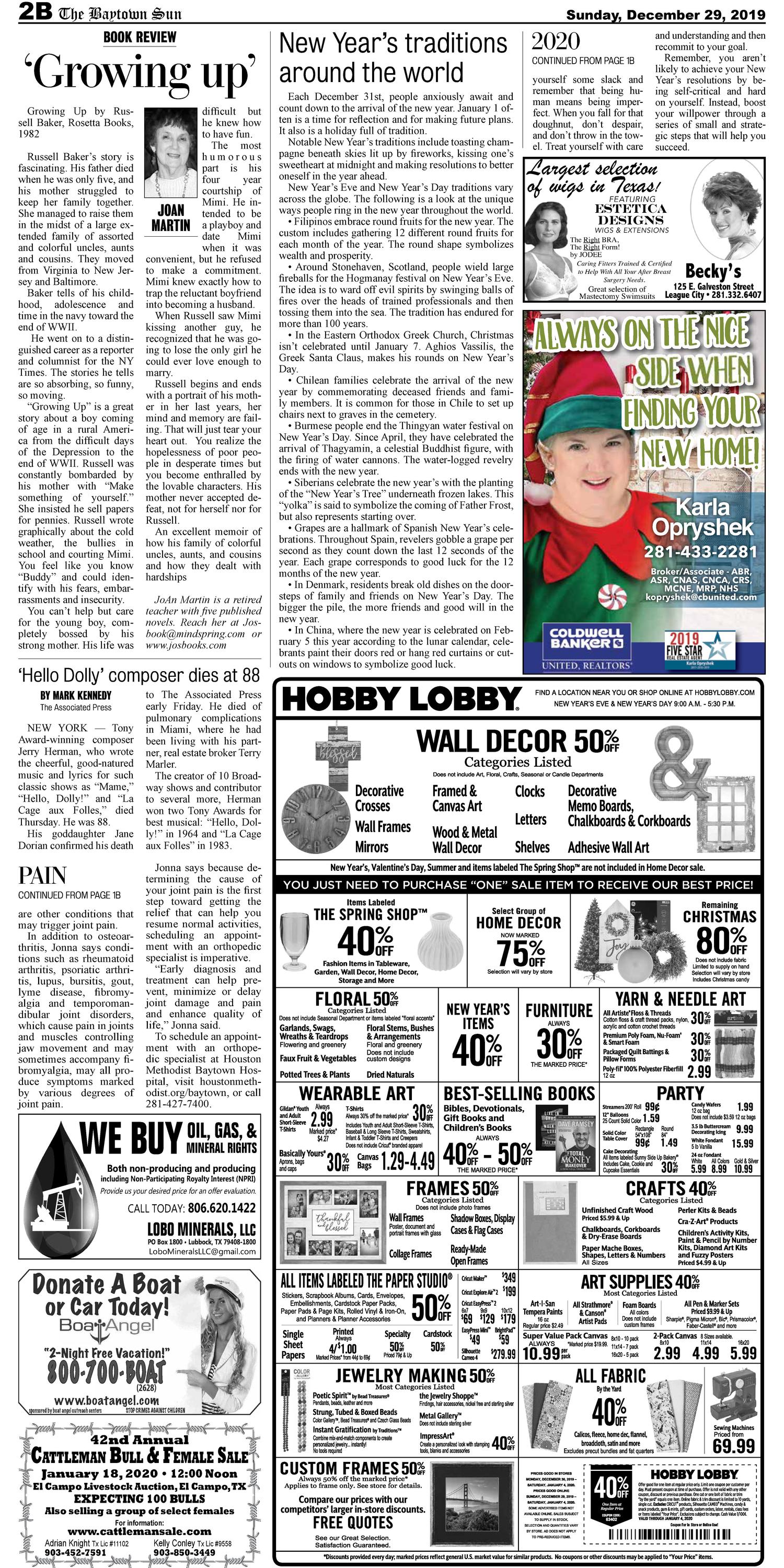 The Baytown Sun (Baytown, Tex.), Vol. 99, No. 251, Ed. 1 Sunday, December 29, 2019
                                                
                                                    [Sequence #]: 10 of 30
                                                