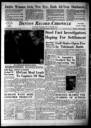 Denton Record-Chronicle (Denton, Tex.), Vol. 57, No. 60, Ed. 1 Monday, October 12, 1959