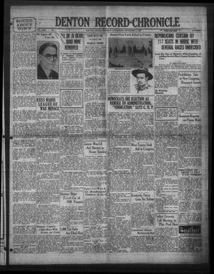Denton Record-Chronicle (Denton, Tex.), Vol. 30, No. [72], Ed. 1 Thursday, November 6, 1930
